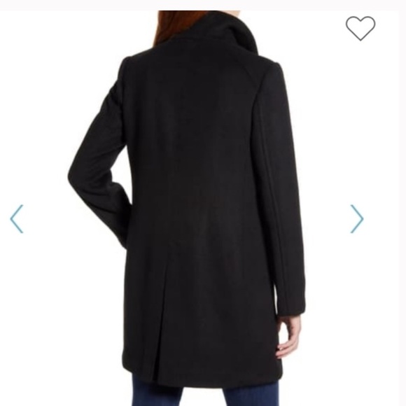 Cole Haan Wool Blend Coat NWT Black Sz 8 - Picture 4 of 9